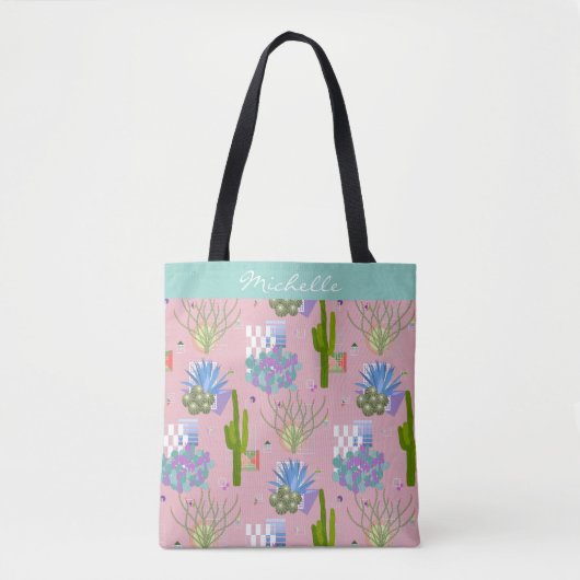 Middenmidden modern woestijnlandschap Alle kleuren Tote Bag (Voorkant)