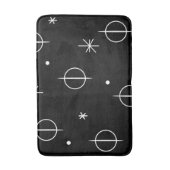 Middenmidden moderne Abstracte cirkels zwart Badmat (Voorkant Verticaal)