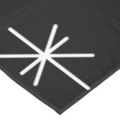 Middenmidden moderne Abstracte cirkels zwart Tafelkleed (Gekanteld)