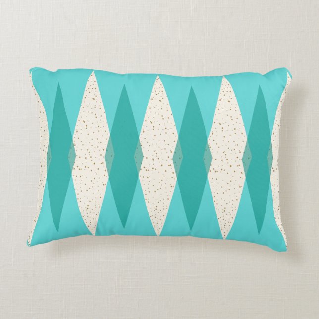 Middenmidden moderne Argyle Accent Pillow Kussen (Achterkant)