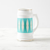 Middenmidden moderne Argyle Stein Bierpul (Voorkant rechts)
