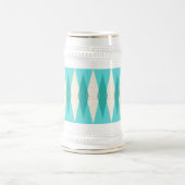 Middenmidden moderne Argyle Stein Bierpul (Center)