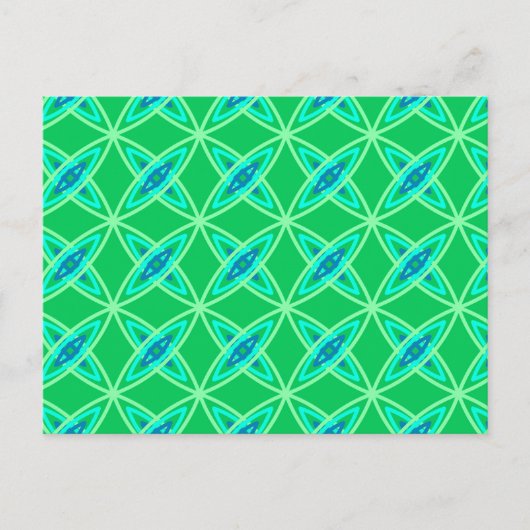 Middenmidden moderne atoomprinter - Jade Green Briefkaart (Voorkant)