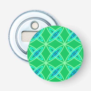 Middenmidden moderne atoomprinter - Jade Green Button Flesopener