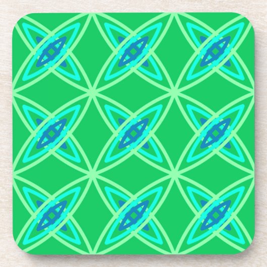 Middenmidden moderne atoomprinter - Jade Green Drankjes Onderzetter (Voorkant)