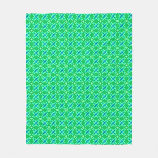Middenmidden moderne atoomprinter - Jade Green Fleece Deken (Voorkant)