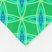 Middenmidden moderne atoomprinter - Jade Green Fleece Deken (Hoek)