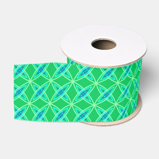 Middenmidden moderne atoomprinter - Jade Green Grosgrain Lint (Spoel)