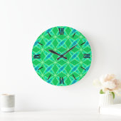 Middenmidden moderne atoomprinter - Jade Green Grote Klok (Huis)
