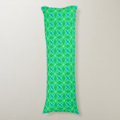Middenmidden moderne atoomprinter - Jade Green Lichaamskussen (Voorkant Verticaal)