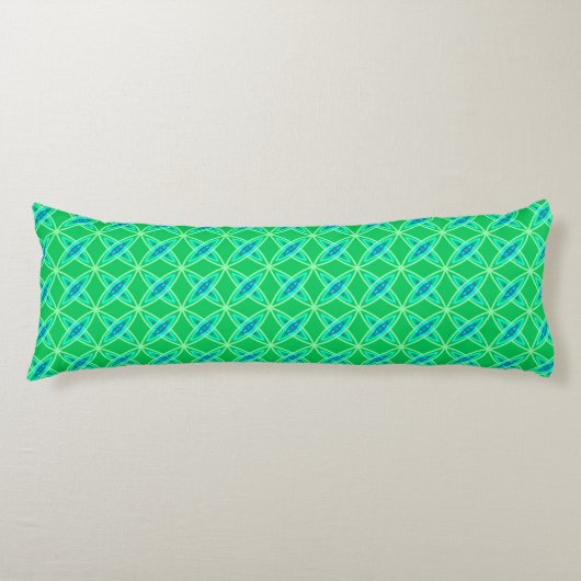Middenmidden moderne atoomprinter - Jade Green Lichaamskussen (Voorkant)