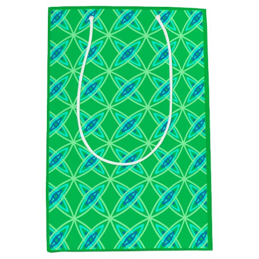 Middenmidden moderne atoomprinter - Jade Green Medium Cadeauzakje (Voorkant)