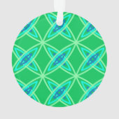 Middenmidden moderne atoomprinter - Jade Green Ornament (achterkant)