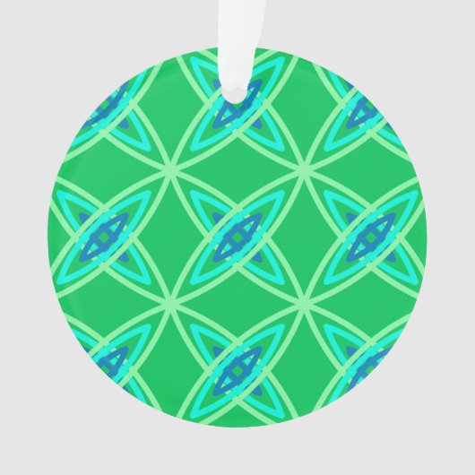 Middenmidden moderne atoomprinter - Jade Green Ornament (voorkant)