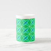 Middenmidden moderne atoomprinter - Jade Green Porselein Kop (Voorkant)