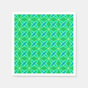 Middenmidden moderne atoomprinter - Jade Green Servetten