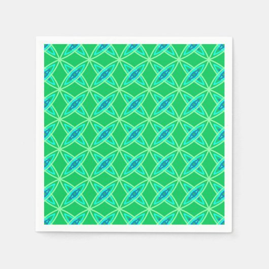Middenmidden moderne atoomprinter - Jade Green Servetten (Voorkant)