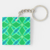 Middenmidden moderne atoomprinter - Jade Green Sleutelhanger (Achterkant)