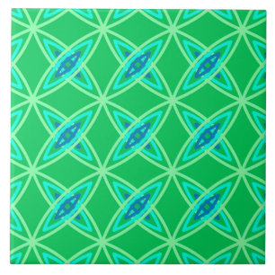 Middenmidden moderne atoomprinter - Jade Green Tegeltje