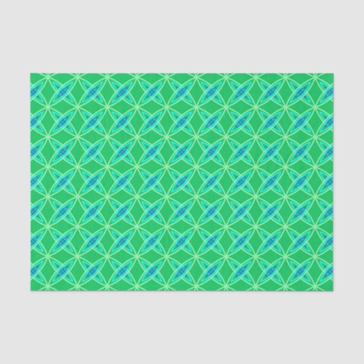 Middenmidden moderne atoomprinter - Jade Green Tissuepapier (Voorkant)