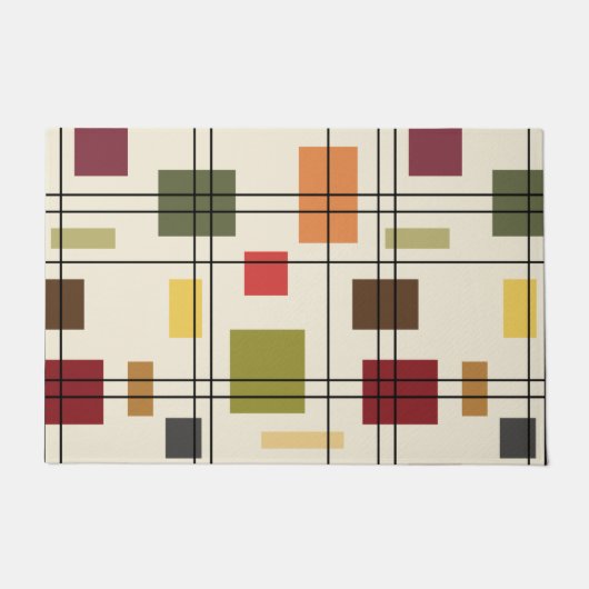 Middenmidden moderne geometrisch 1 deurmat (Voorkant)