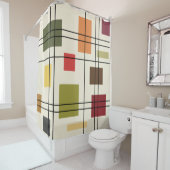 Middenmidden moderne geometrisch 1 douchegordijn (In situ)