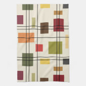 Middenmidden moderne geometrisch 1 theedoek (Verticaal)