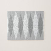 Middenmidden moderne grijze argyle Puzzle Legpuzzel (Horizontaal)