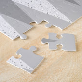 Middenmidden moderne grijze argyle Puzzle Legpuzzel (Zijkant)