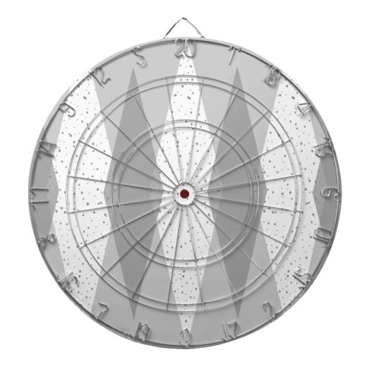 Middenmidden moderne grijze argyle-wrijvingsraad dartbord (Voorkant)