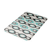 Middenmidden moderne keten links zwart Turquoise Badmat (Gekanteld)