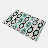 Middenmidden moderne keten links zwart Turquoise Deurmat (Schuin)