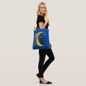 Middenmidden moderne MCM Retro Atomic Black Cat Tote Bag (Op model)