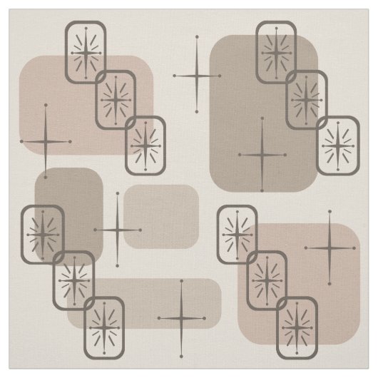 Middenmidden moderne Spoetnik Taupe Stof (Swatch)