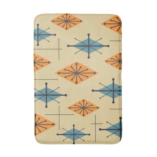 Middenmidden moderne Starburst diamanten Badmat (Voorkant Verticaal)