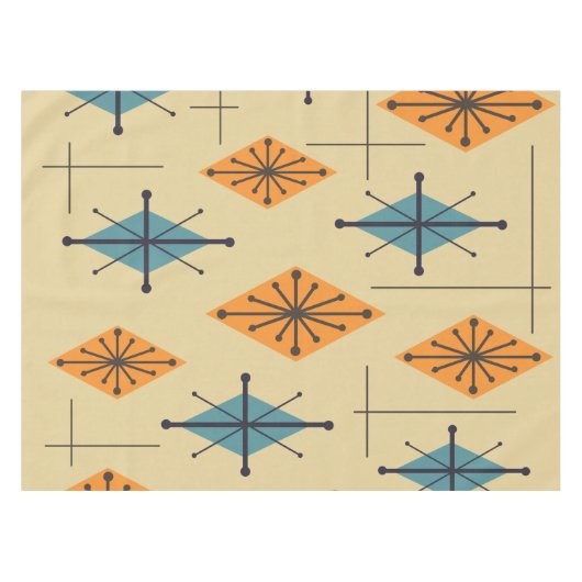 Middenmidden moderne Starburst diamanten Tafelkleed (Voorkant (Horizontaal))