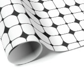Middenmidden - zwart wit geometrisch patroon cadeaupapier (Rol Hoek)