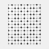 Middenmidden - zwart wit geometrisch patroon fleece deken (Voorkant)
