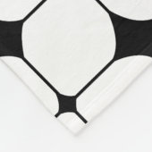 Middenmidden - zwart wit geometrisch patroon fleece deken (Hoek)