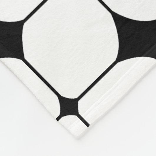 Middenmidden - zwart wit geometrisch patroon fleece deken (Hoek)