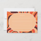 Middenmodern Oranje retro boogrecept Kaarten (Achterkant)