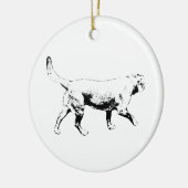 middennacht labrador wandeling keramisch ornament (Links)