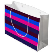 Middennacht neon strepen groot cadeauzakje (Achterkant Gekanteld)
