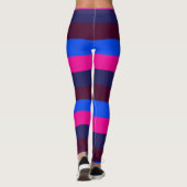 Middennacht neon strepen leggings (Achterkant)