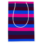Middennacht neon strepen medium cadeauzakje (Voorkant)