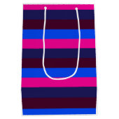 Middennacht neon strepen medium cadeauzakje (Achterkant)