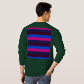 Middennacht neon strepen t-shirt (Achterkant volledig)