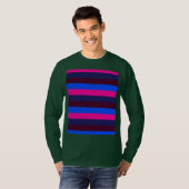 Middennacht neon strepen t-shirt (Voorkant volledig)