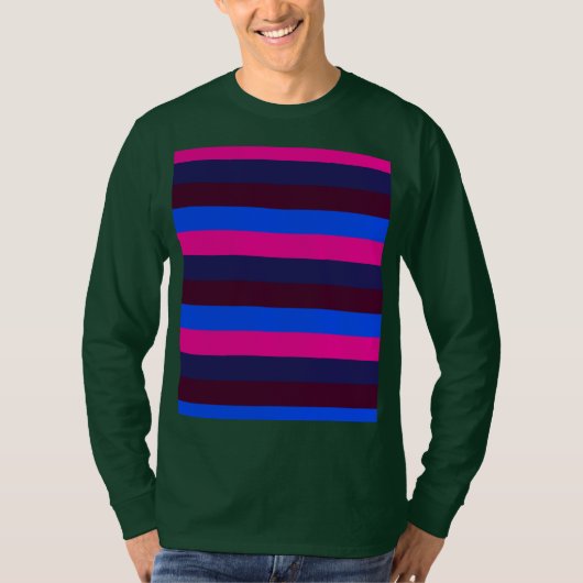 Middennacht neon strepen t-shirt (Voorkant)