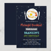 Middennacht Ontbijt feest uitnodiging (Voorkant / Achterkant)